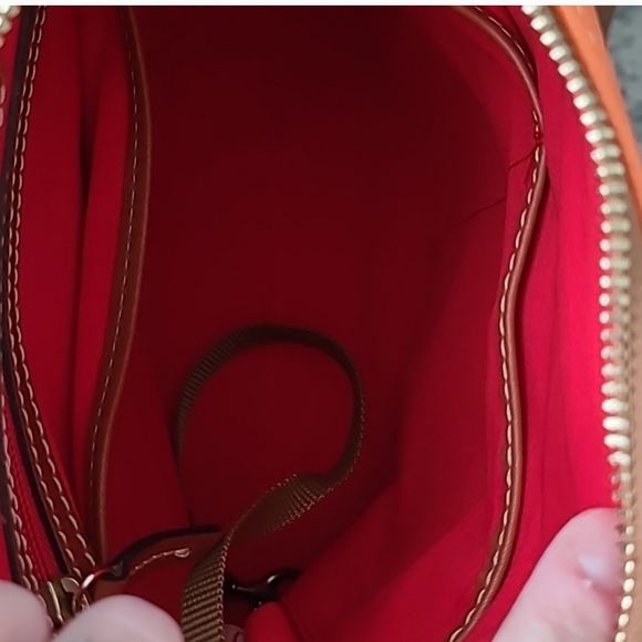 Dooney & Bourke Orange Leather Crossbody Bag - Picture 4 of 10